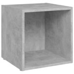 vidaXL Meubles TV 2 Pièces gris béton 37x35x37 cm bois d’ingénierie