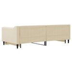 vidaXL Lit de jour avec gigogne sans matelas crème 90x200 cm