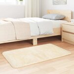 vidaXL Tapis Shaggy à poils longs NAVARRA crème 60x100 cm polyester