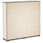 vidaXL Armoire à chaussures avec housse Crème 115x28x110 cm Tissu