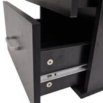 vidaXL Meuble de salle de bain 11 Pièces avec lavabo et robinet Noir