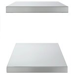 vidaXL Étagères murales 2 Pièces 75x30x3 cm argenté acier inoxydable