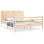 vidaXL Cadre de lit sans matelas 160x200 cm bois massif