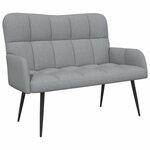 vidaXL Sofa 2 places Gris clair 115 x 61 x 87 cm Tissu