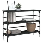 vidaXL Table console noir 100x32x75 cm bois d'ingénierie