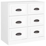 vidaXL Buffets 3 Pièces Blanc Bois d'ingénierie