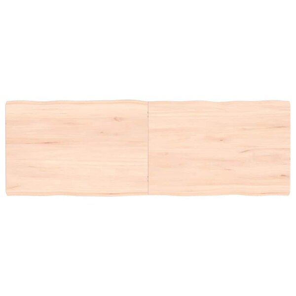 vidaXL Dessus de table bois massif non traité bordure assortie