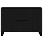vidaXL Buffet Chêne noir 101.5 x 35 x 70 cm Bois d'ingénierie