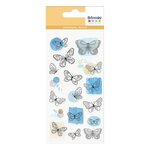 17 stickers puffies Papillons