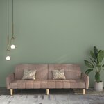Vidaxl canapé-lit à 2 places taupe tissu