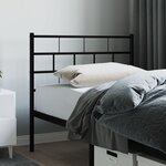 vidaXL Tête de lit métal noir 80 cm