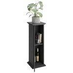 FMD Table d'appoint avec porte 88 5 cm gris