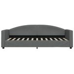 vidaXL Lit de jour avec lit gigogne gris foncé 80x200 cm tissu