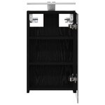 vidaXL Armoire Miroir de Salle de Bain Chêne noir 30 x 10 5 x 50 cm