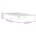 vidaXL Cadre de lit en métal sans matelas blanc 107x203 cm