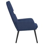 vidaXL Chaise de relaxation Bleu Tissu
