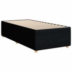 vidaXL Sommier à lattes de lit avec matelas Noir 100x200 cm Tissu