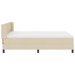 vidaXL Lit à ressorts avec matelas Crème 200 x 140 cm Polyester