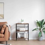 vidaXL Étagère Chêne fumé 60 x 29 5 x 81 cm Bois d'ingénierie
