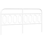 vidaXL Tête de lit de remplacement métal blanc 193 cm