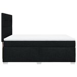 vidaXL Sommier à lattes de lit avec matelas Noir 140x190 cm Tissu