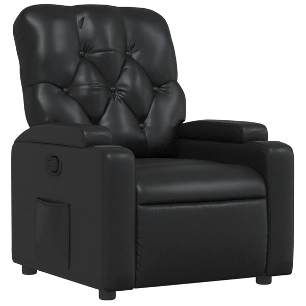 vidaXL Fauteuil inclinable Noir Similicuir