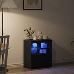 vidaXL Buffet Noir 60 x 37 x 67 cm Bois d'ingénierie