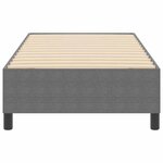 vidaXL Cadre de lit plateforme Gris clair 90 x 200 cm tissu