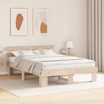 vidaXL Cadre de lit Marron 160 x 200 cm Bois de pin massif