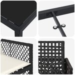 vidaXL Ensemble de salle à manger pour jardin 5 Pièces Noir polyrotin