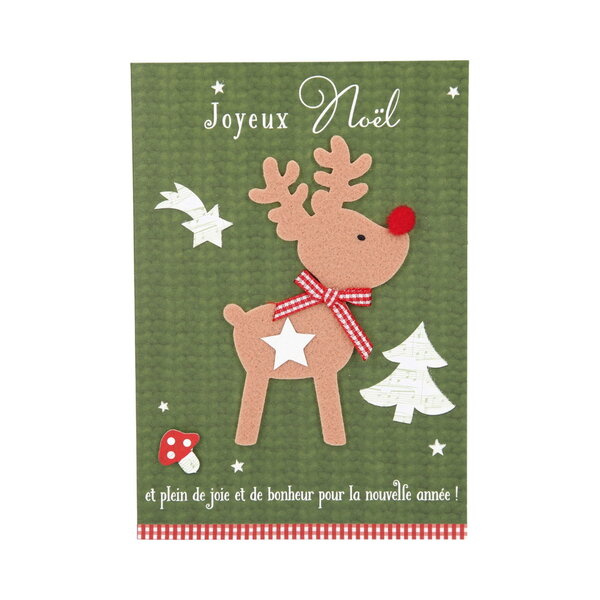 Carte de voeux - fêtes de fin d'année - joyeux noël plein de joie et de bonheur