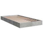 vidaXL Cadre de lit sans matelas gris béton 100x200 cm