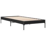 vidaXL Cadre de lit sans matelas noir 75x190 cm