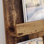 vidaXL Étagère à magazines avec étagère Bois ancien 51 x 11 x 102 cm