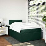 vidaXL Sommier à lattes de lit avec matelas vert foncé 120x190 cm