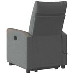 vidaXL Fauteuil inclinable de massage électrique Gris foncé Tissu