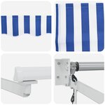 vidaXL Auvent rétractable électrique Bleu et Blanc 3 5 x 2 m