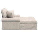 vidaXL Chaise lounge avec jupe Crème 157 x 91 x 91 cm ARES