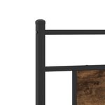 vidaXL Cadre de lit sans matelas chêne fumé 75x190cm bois d'ingénierie
