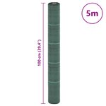 vidaXL Membrane anti-mauvaises herbes vert 1x5 m PP