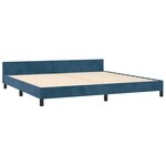 vidaXL Cadre de lit sans matelas bleu foncé 200x200 cm velours