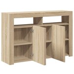 vidaXL Buffet avec lumières LED chêne sonoma 115 5x30x75 cm