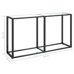 vidaXL Table console Transparent 140x35x75 5 cm Verre trempé