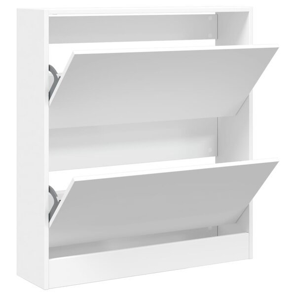 vidaXL Armoire à chaussures blanc 80x21x87 5 cm bois d'ingénierie