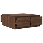 vidaXL Table basse avec tiroirs chêne marron 100x100x40 cm
