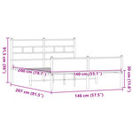 vidaXL Cadre de lit sans matelas chêne marron 140x200 cm
