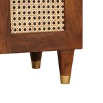 vidaXL Tables de chevet Marron Rotin et bois de mango massif