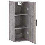 vidaXL Armoire murale sonoma gris 34 5x34x90 cm