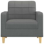 vidaXL Fauteuil Gris foncé 60 cm Tissu