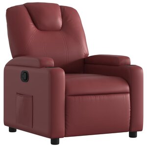 vidaXL Fauteuil inclinable Rouge bordeaux Similicuir